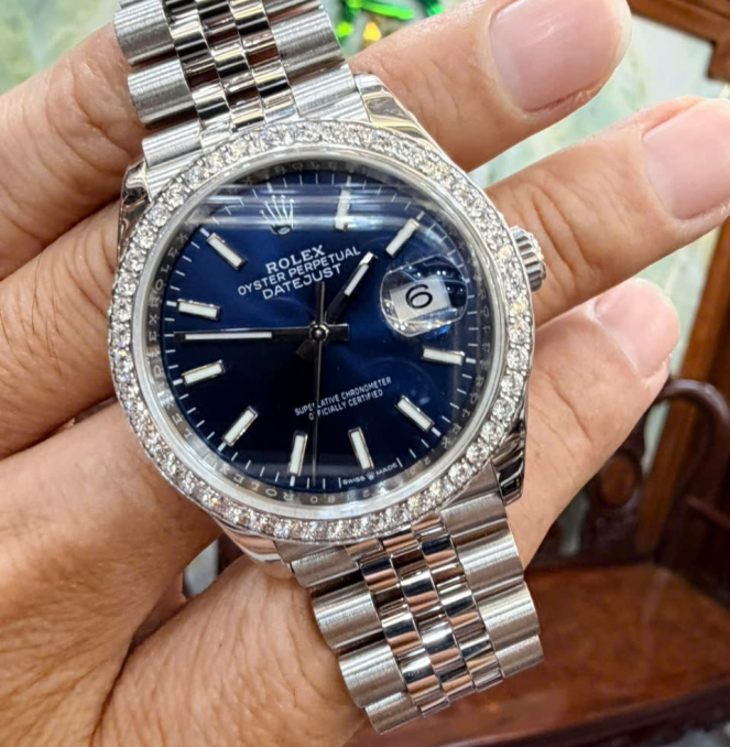 Rolex 126284RBR Size 36 bản thép niềng kim cương hãng full set mk 2 giá  288 triệu