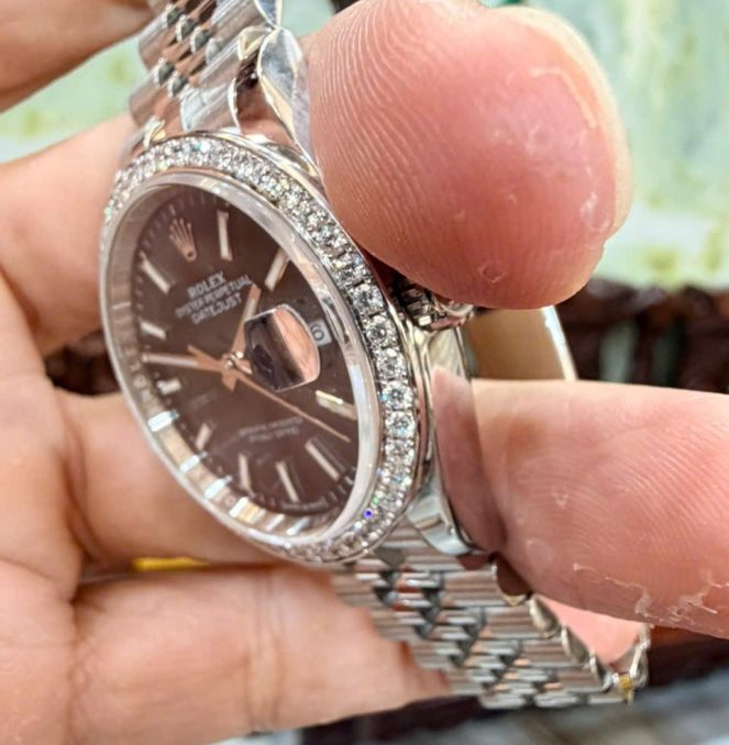 Rolex 126284RBR Size 36 bản thép niềng kim cương hãng full set mk 2 giá  288 triệu