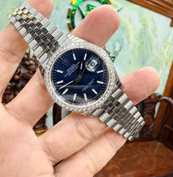 Rolex 126284RBR Size 36 bản thép niềng kim cương hãng full set mk 2 giá  288 triệu