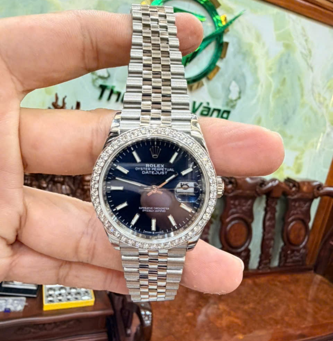 Rolex 126284RBR Size 36 bản thép niềng kim cương hãng full set mk 2 giá  288 triệu