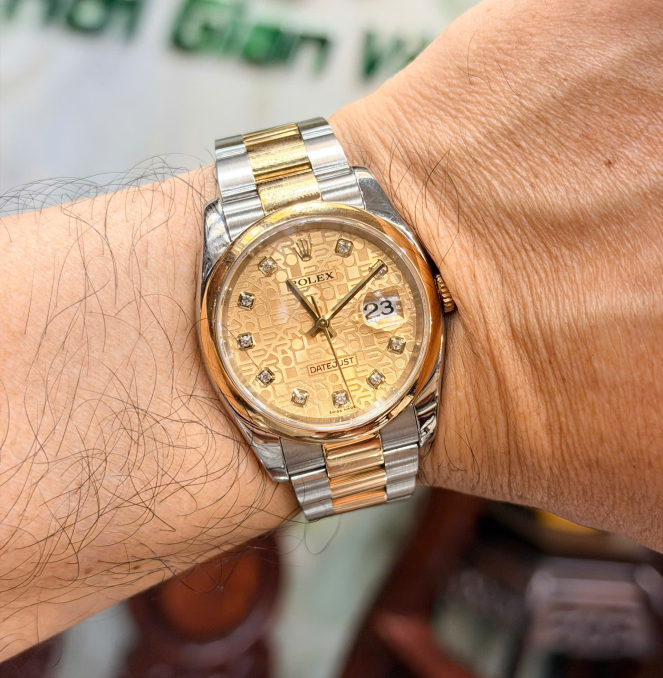 Rolex 116203 vi tính vàng chỉ có đồng hồ giá 212 triệu