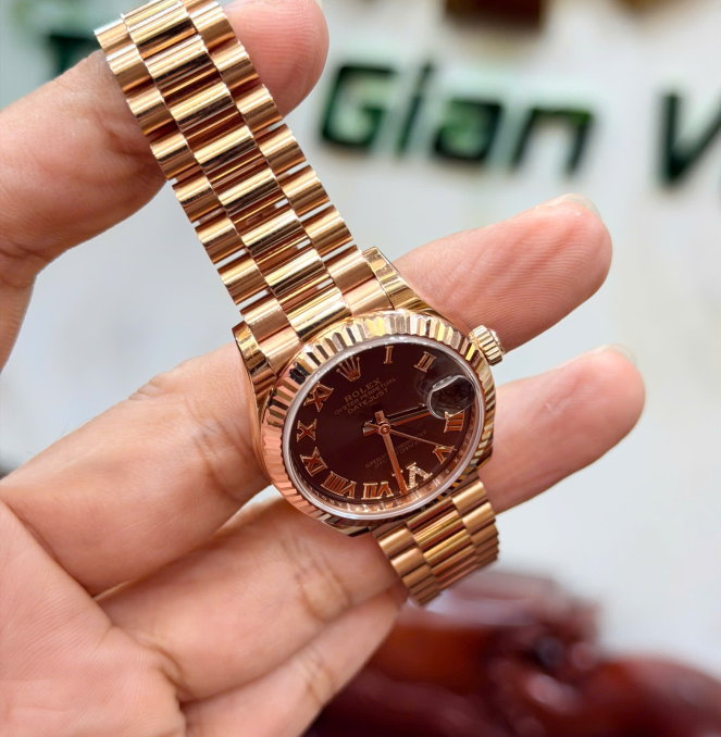 Rolex 278275 vàng hồng size 31 hộp sổ thẻ 2020 giá 999 triệu