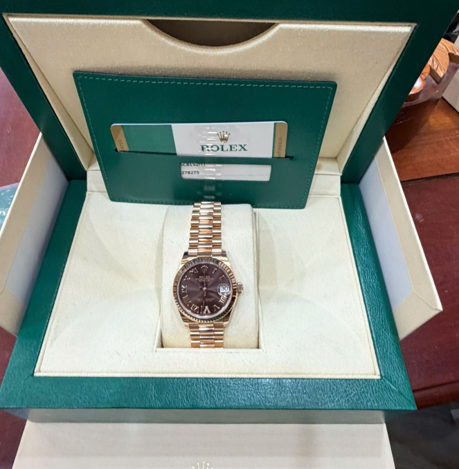 Rolex 278275 vàng hồng size 31 hộp sổ thẻ 2020 giá 999 triệu