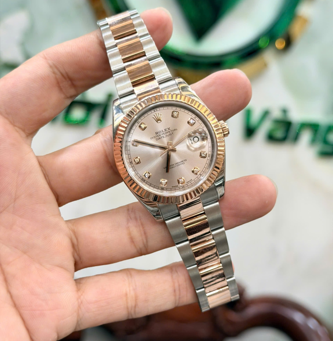 Rolex 126331 đờ mi vàng hồng size 41 mặt sundust giá 345 triệu