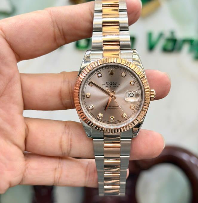 Rolex 126331 đờ mi vàng hồng size 41 mặt sundust giá 345 triệu