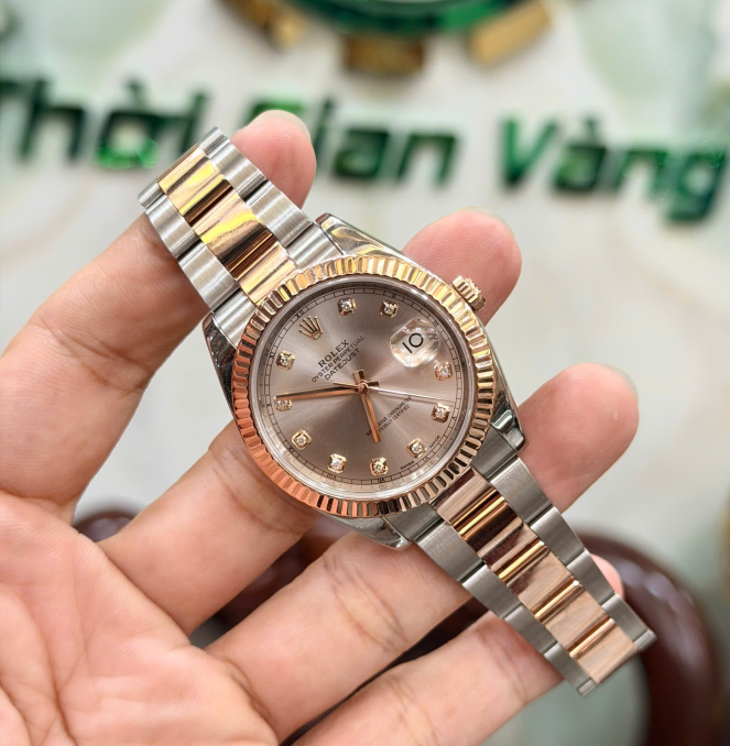 Rolex 126331 đờ mi vàng hồng size 41 mặt sundust giá 345 triệu