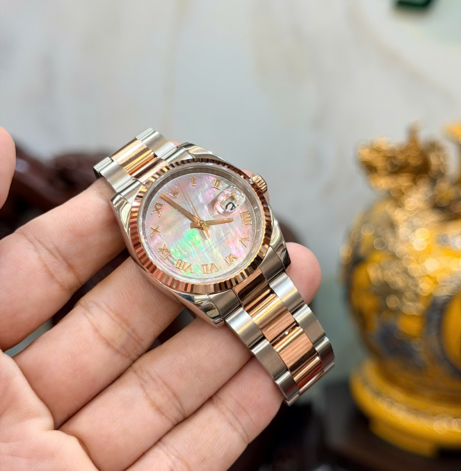 Rolex 116231 xà cừ tím cọc la mã rất ít gặp size 36 giá  235 triệu