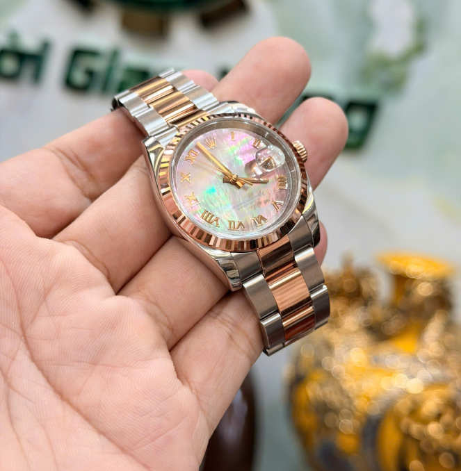 Rolex 116231 xà cừ tím cọc la mã rất ít gặp size 36 giá  235 triệu