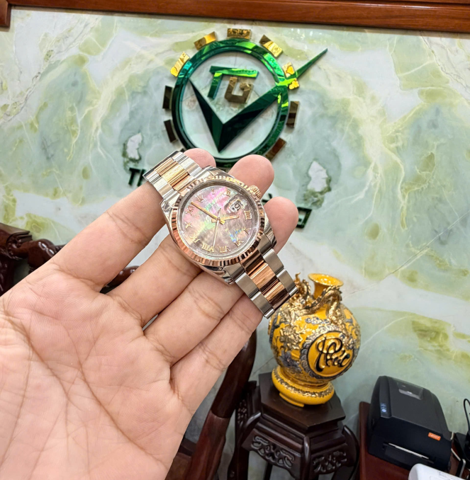 Rolex 116231 xà cừ tím cọc la mã rất ít gặp size 36 giá  235 triệu