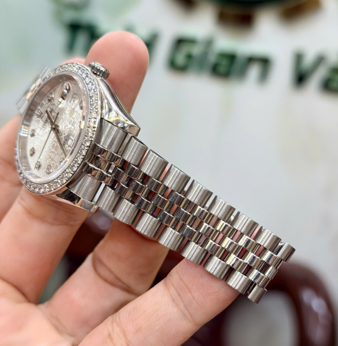Rolex 116234 vi tính trắng niềng kim cương 2li option size 36 giá 208 triệu