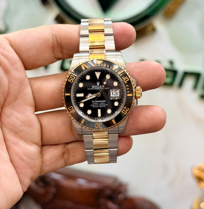 SUBMARINER 126613 full set 2021 máy 70h size 41 đờ mi vàng giá  428 triệu