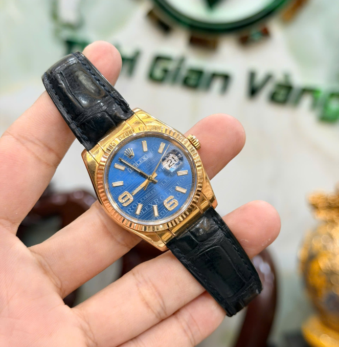 Rolex 116138 vàng khối hộp thẻ 2011 mặt xanh size 36 giá 418 triệu