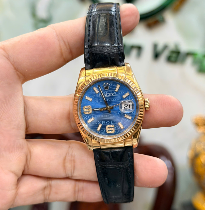 Rolex 116138 vàng khối hộp thẻ 2011 mặt xanh size 36 giá 418 triệu