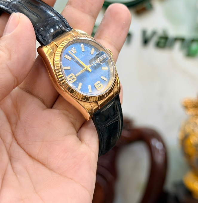 Rolex 116138 vàng khối hộp thẻ 2011 mặt xanh size 36 giá 418 triệu