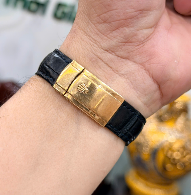 Rolex 116138 vàng khối hộp thẻ 2011 mặt xanh size 36 giá 418 triệu