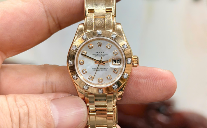 Rolex pearl master 80318 vàng khối kim cương hãng hộp sổ thẻ giá 468 triệu