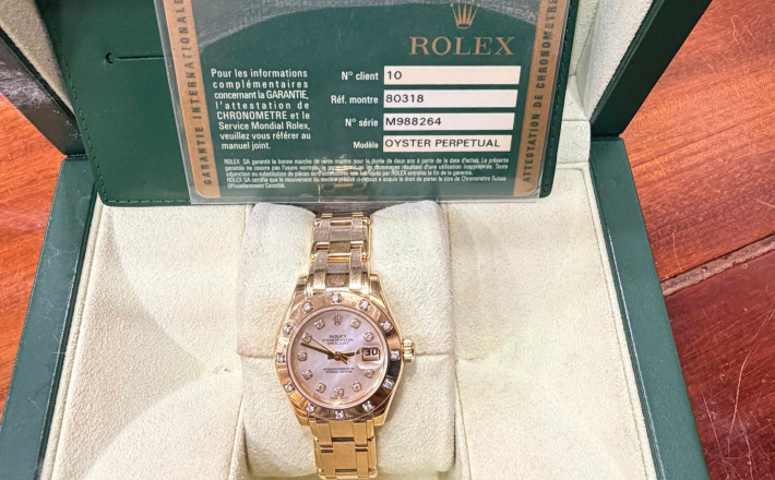 Rolex pearl master 80318 vàng khối kim cương hãng hộp sổ thẻ giá 468 triệu