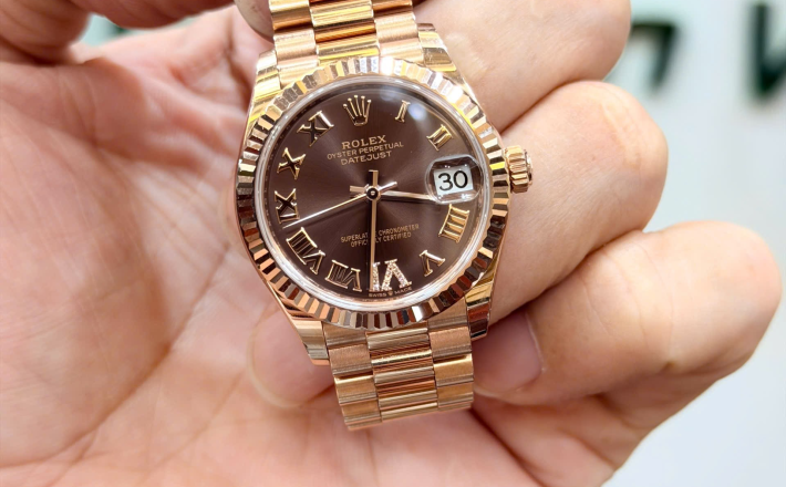 Rolex 278275 vàng hồng size 31 hộp sổ thẻ 2020 giá 999 triệu