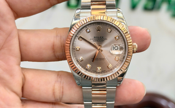 Rolex 126331 đờ mi vàng hồng size 41 mặt sundust giá 345 triệu