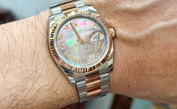 Rolex 116231 xà cừ tím cọc la mã rất ít gặp size 36 giá  235 triệu