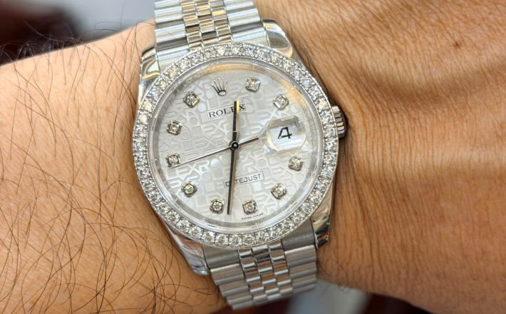 Rolex 116234 vi tính trắng niềng kim cương 2li option size 36 giá 208 triệu