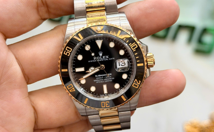SUBMARINER 126613 full set 2021 máy 70h size 41 đờ mi vàng giá  428 triệu