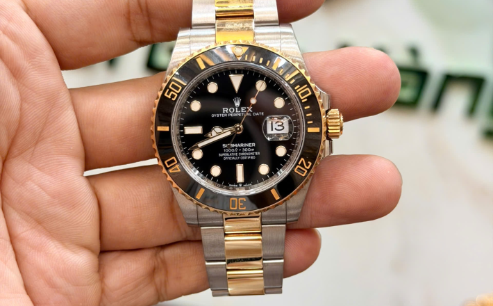 SUBMARINER 126613 full set 2021 máy 70h size 41 đờ mi vàng giá  428 triệu