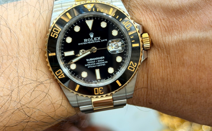 SUBMARINER 126613 full set 2021 máy 70h size 41 đờ mi vàng giá  428 triệu