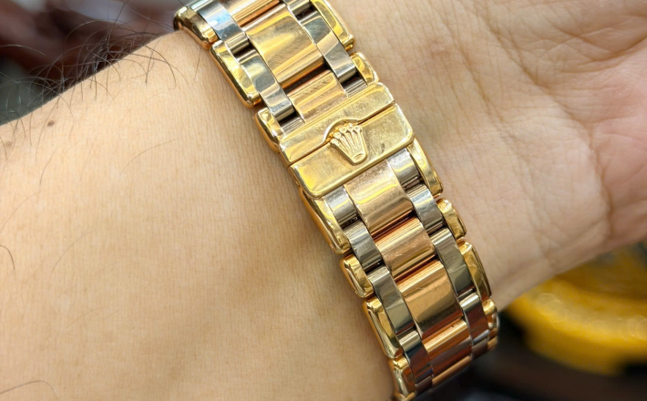 Rolex 18948 size 39 vàng khối 3 màu hộp sổ thẻ 2011 giá 960 triệu