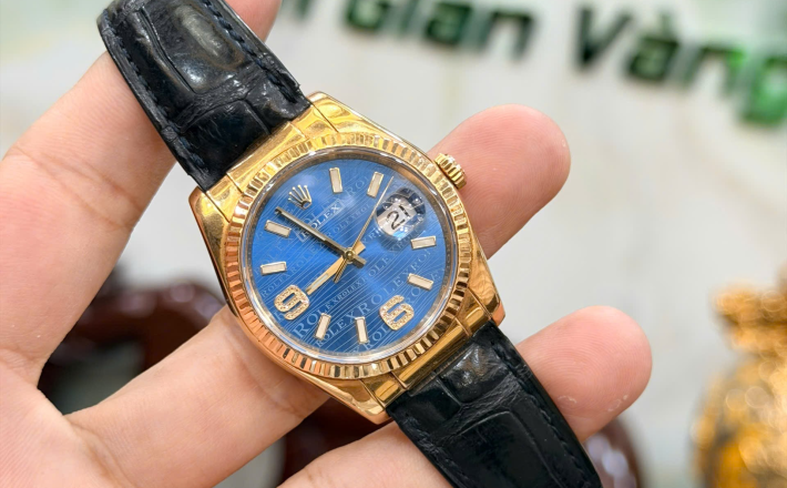 Rolex 116138 vàng khối hộp thẻ 2011 mặt xanh size 36 giá 418 triệu
