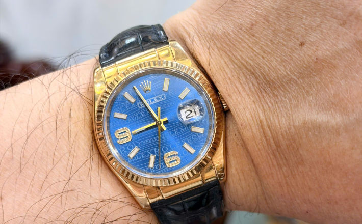 Rolex 116138 vàng khối hộp thẻ 2011 mặt xanh size 36 giá 418 triệu