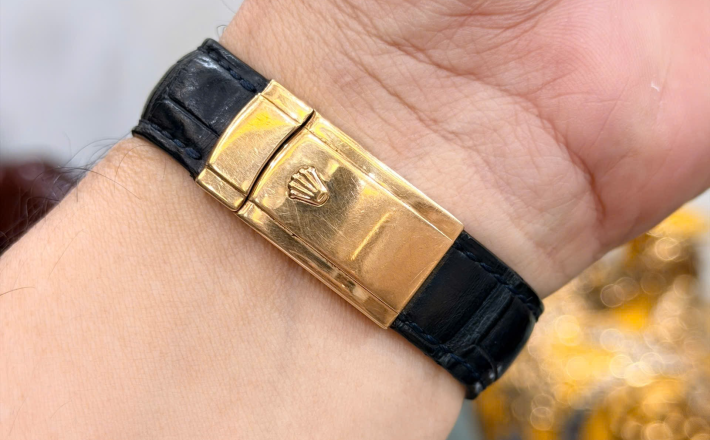 Rolex 116138 vàng khối hộp thẻ 2011 mặt xanh size 36 giá 418 triệu
