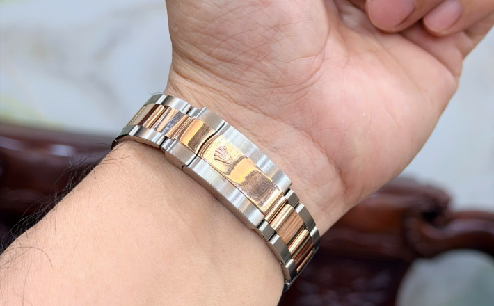 Rolex 116231 đờ mi vàng hồng size 36 mặt tráng men trắng cọc la mã  giá 208 triệu