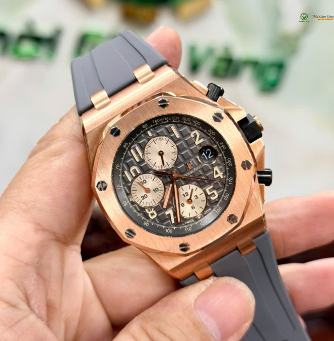 Audermad Piguet size 42 vàng khối top tam thánh zin nguyên bản giá 939 triệu