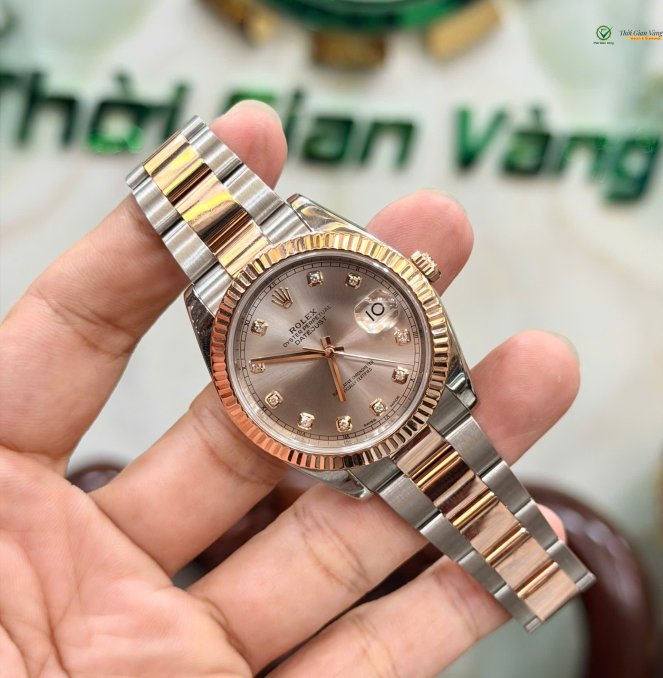Rolex 126331 đờ mi vàng hồng size 41 mặt sundust giá 345 triệu