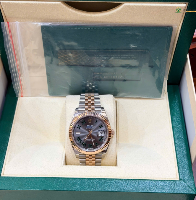 Rolex 126331 winbledon hộp sổ thẻ 2023 size 41 giá 455 triệu